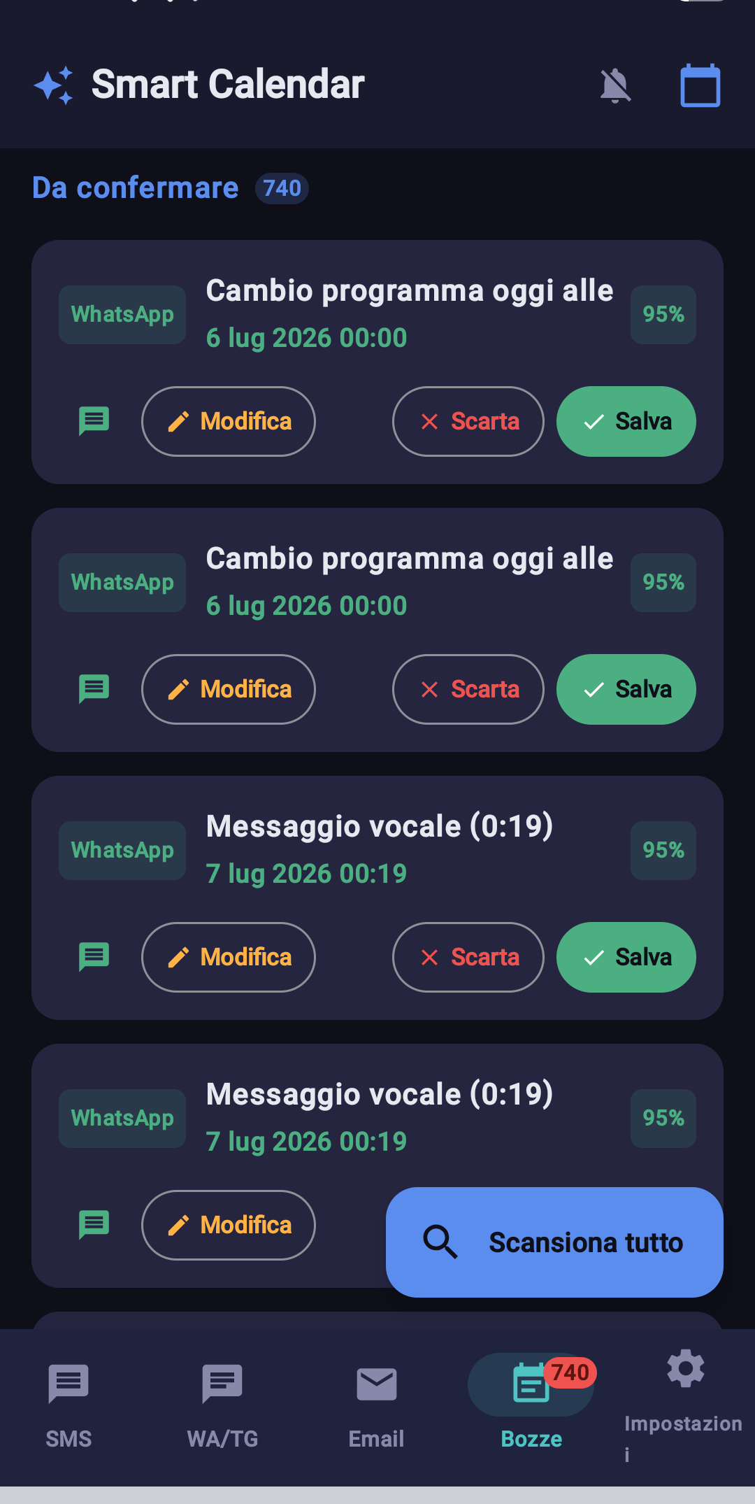 IDQ Smart Calendar - Bozze