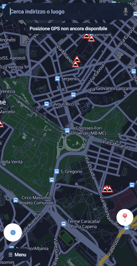IDQ Navigator - dettaglio strade e avvisi
