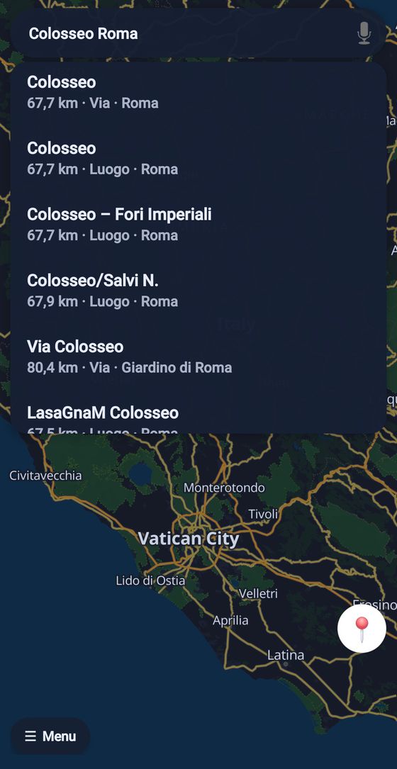 IDQ Navigator - ricerca indirizzo