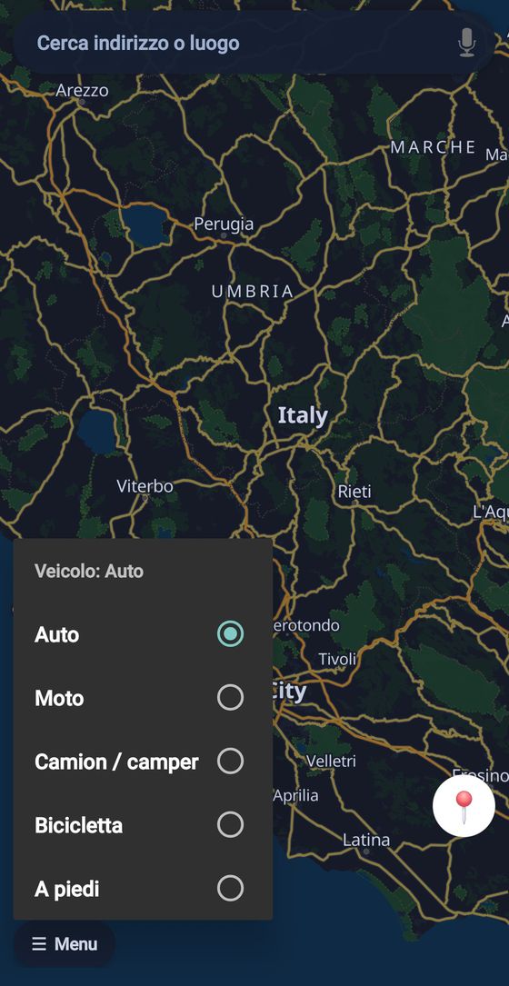 IDQ Navigator - scelta veicolo